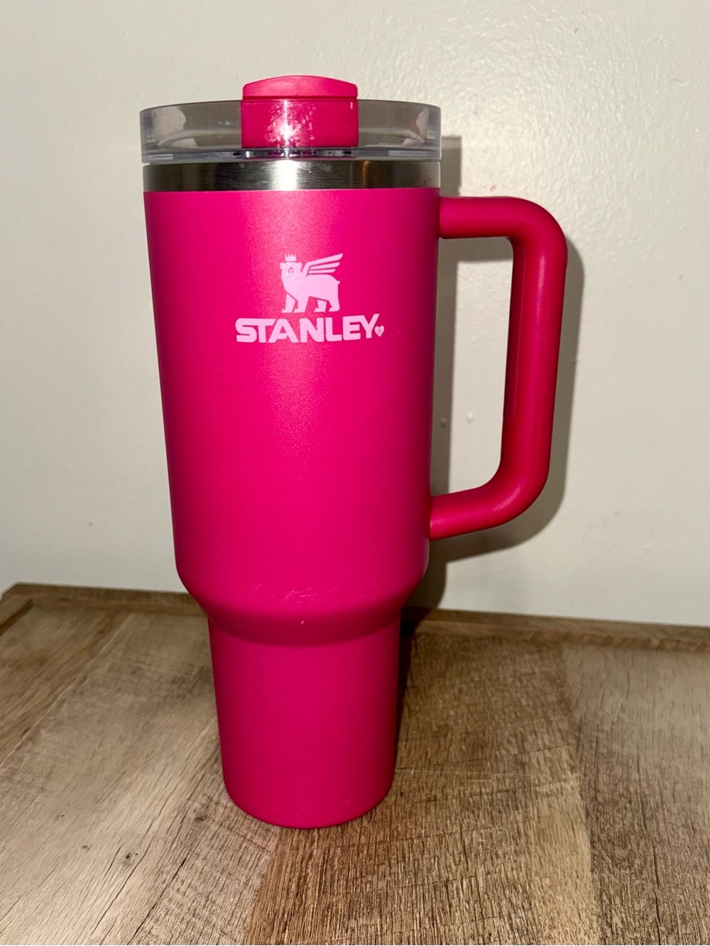 Hot pink Stanley 40oz tumbler